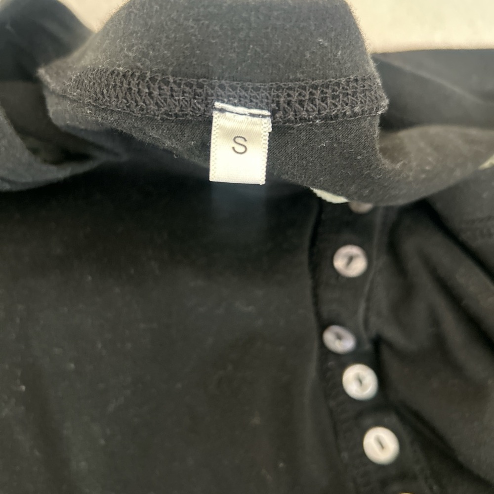 Black Button-Up Shirt - Size S